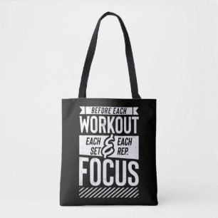 Fitness Gym Workout Motivatie Gezegde Draagtas