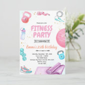 Fitness gymnastic party theme invitation (Debout devant)