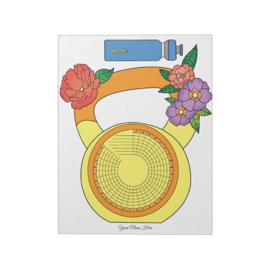 Fitness Habit Tracker Custom Notitieblok (Gedraaid)