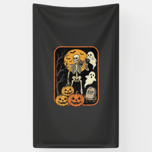 Fitness Halloween Skelet Geest Pompoen Workout D Spandoek