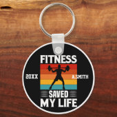 Fitness heeft mijn leven gered GYM Sleutelhanger (Voorkant)