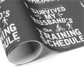 Fitness Husband Triathlon Training Schedule Cadeaupapier (Rol Hoek)