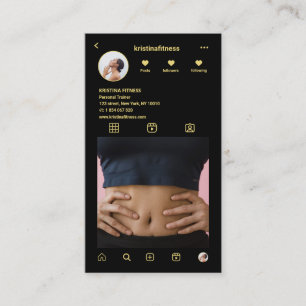 Fitness Instagram Photo Grid QR Code Visitekaartje