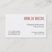 Fitness Instructeur op wit Visitekaartje (Voorkant)