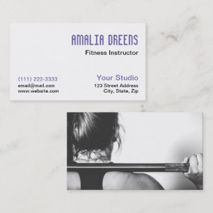 Fitness instructeur, personal trainer of coach visitekaartje