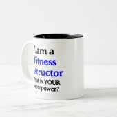fitness - instructeur tweekleurige koffiemok (Voorkant links)