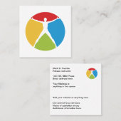 Fitness Instructor Modern Ontwerp Vierkante Visitekaartje (Voorkant / Achterkant)