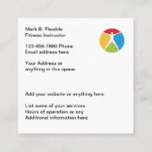 Fitness Instructor Modern Ontwerp Vierkante Visitekaartje (Achterkant)