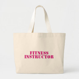 Fitness Instructor/Roze Grote Tote Bag