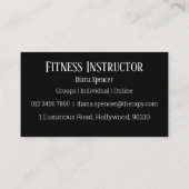 Fitness Instructor Visitekaartje (Achterkant)