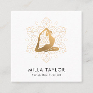Fitness Instructor Yoga Instructor, Yoga pose, Gym Vierkante Visitekaartje