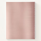 Fitness Journal Rose Rose Or Monogramme (Dos)