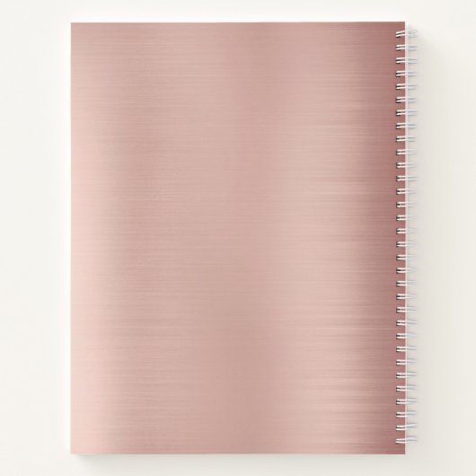 Fitness Journal Rose Rose Or Monogramme (Dos)