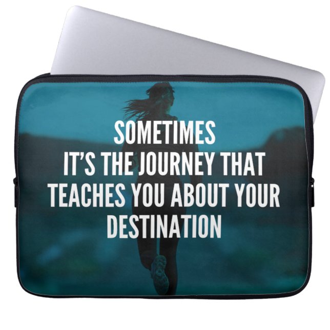 Fitness Journey - Women's Workout Motivatie Laptop Sleeve (Voorkant)