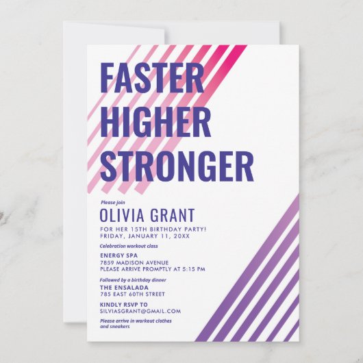 fitness kaart (Voorkant)