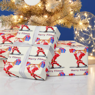 Fitness Kerstman Kerstcadeauverpakkings papier