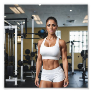 Fitness Latina Meisje Foto Afdruk