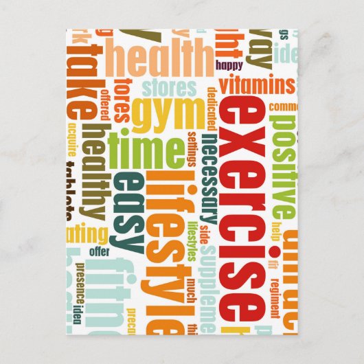 Fitness Lifestyle Briefkaart (Voorkant)