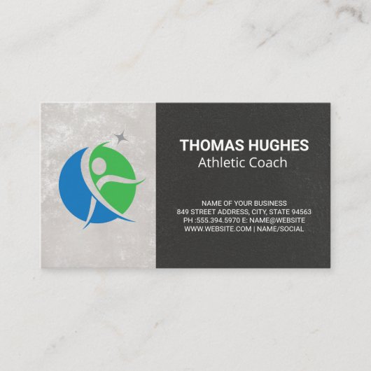 fitness - Logo | Athletic Coach Visitekaartje (Voorkant)