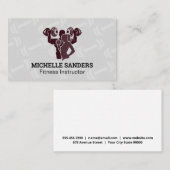 Fitness Logo | Dumbbell Pattern Visitekaartje (Voorkant / Achterkant)
