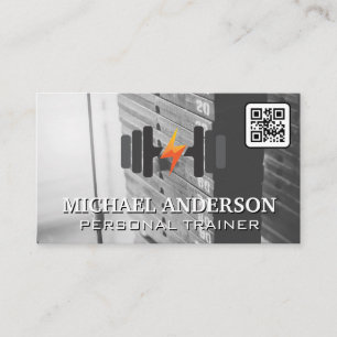 Fitness Logo Gym Hantelegewichten Visitekaartje