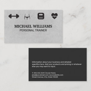 fitness - Logo Persoonlijke trainer Visitekaartje