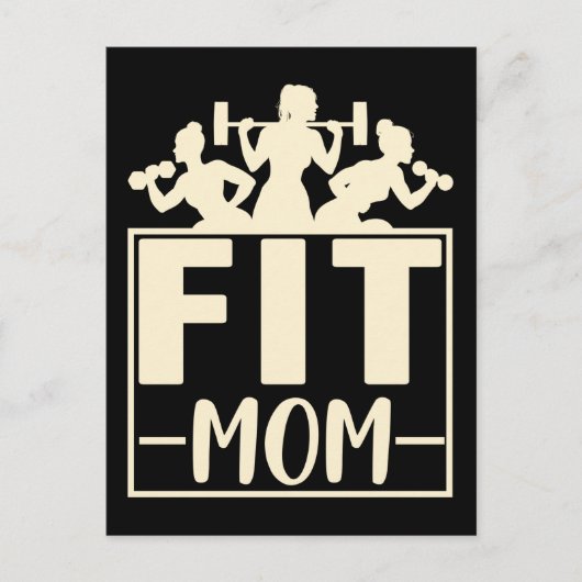 Fitness Mama Gym Exercise Weightlift mama Briefkaart (Voorkant)
