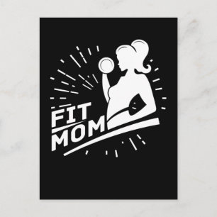 Fitness Mama Weightlift Moeder Gym Exercise Briefkaart