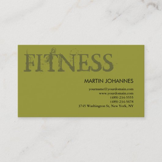 Fitness moderne Carte de visite de formation perso (Devant)