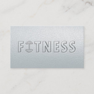 Fitness Moderne, gebleten dumbbell Wit leder Visitekaartje