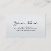 Fitness Moderne, gebleten dumbbell Wit leder Visitekaartje (Achterkant)