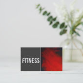 Fitness moderne Gris Rouge Abstrait Carte de visit (Debout devant)