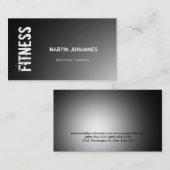 Fitness moderne Sport Carte de visite gris (Devant / Derrière)