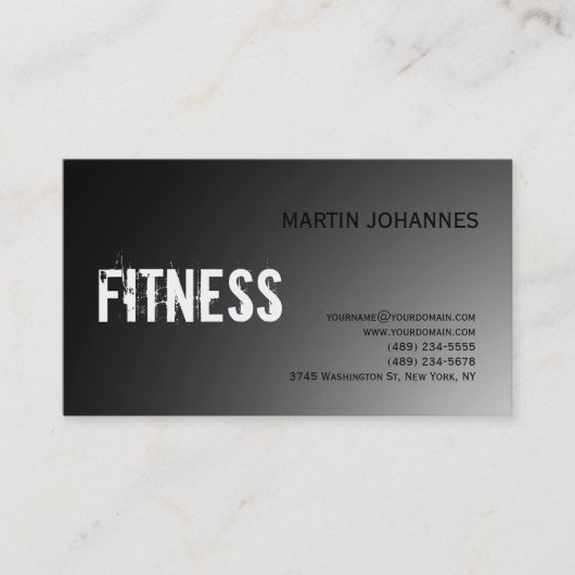 Fitness moderne Sport Carte de visite gris (Devant)
