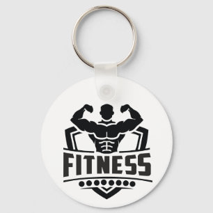 Fitness Motivatie Grafiek Sterk & Actief Leven Sleutelhanger