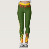 Fitness Motivatie GROEN Leggings (Voorkant)