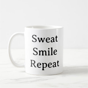 Fitness Motivatie Mok – Zweet Smile Herhaal