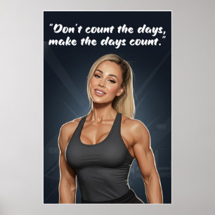 Fitness Motivatie Poster – Maak de Dagen Tellen