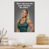 Fitness Motivatie Poster – Verhoog de Inspanning (Keuken)