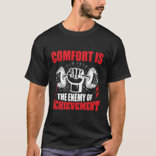 Fitness Motivatie Quote Dumbbell Lifting Gym T-shirt