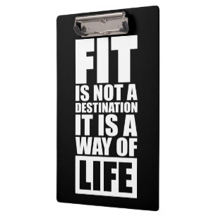 Fitness Motivation - geschikt is geen bestemming Klembord