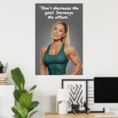 Fitness Motivation Poster – Increase the Effort (Bureau à domicile)