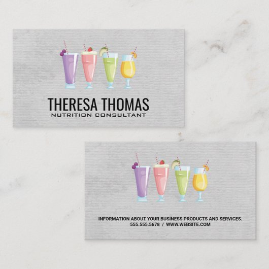 Fitness Nutrition | Vruchtvloed Afsprakenkaartje (Voorkant / Achterkant)