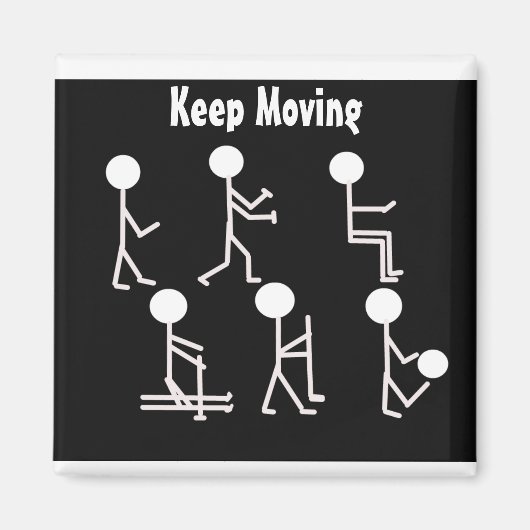 Fitness ontwerp in zwart en wit magneet (Voorkant)