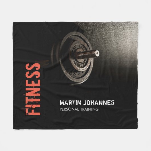 Fitness Personal Trainer Bodybuilding Modern Sharp Fleece Deken (Voorkant (Horizontaal))