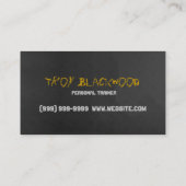 Fitness, Personal Trainer, Carte de visite (Dos)