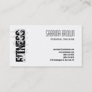 Fitness Personal Trainer Carte de visite blanc