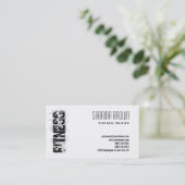 Fitness Personal Trainer Carte de visite blanc (Debout devant)