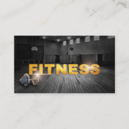 Fitness Personal Trainer Gold Typografie Business  Visitekaartje