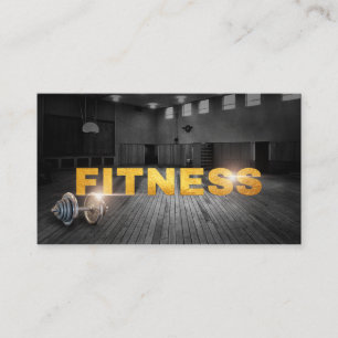 Fitness Personal Trainer Gold Typografie Business  Visitekaartje